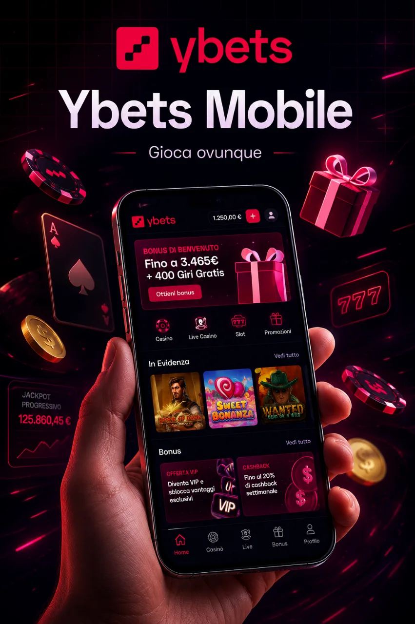 Smartphone con interfaccia casino aperta in mano