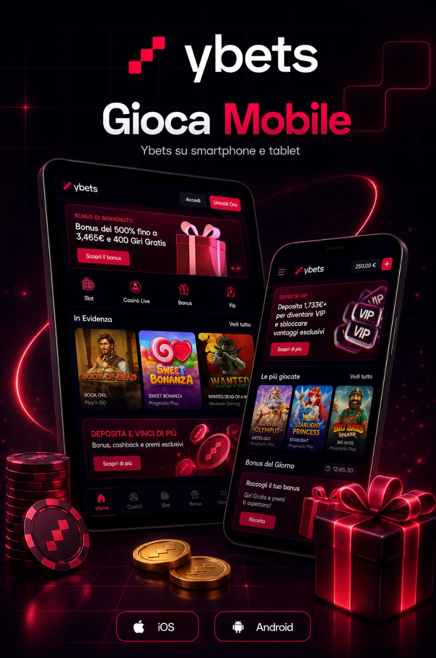 Smartphone e tablet con interfaccia casino mobile